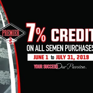 Premier Select Sires Offers 7 Percent Credit on Semen Purchases for Summer 2019