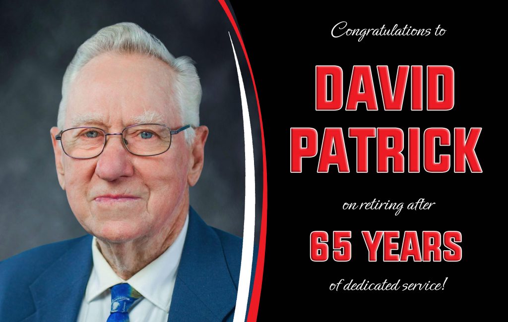 David Patrick Retires After 65 Years of Service